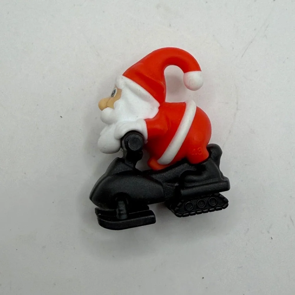 Vintage Kinder Surprise Santa Claus on Snowmobile Mini‎ Figure Toy Collectible